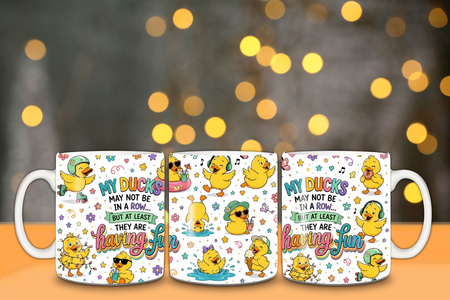 My Ducks May Not Be In A Row Tumbler and Mug  *1068