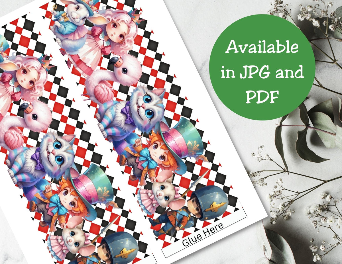 Alice in Wonderland Pringles Can Label Printable – Onederland Birthday Party Favor