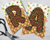 Ice Cream Pennant Banner Printable and Canva Template