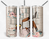 Smut Book Lover Custom Skin Tone Book Tumbler