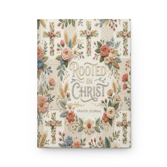Rooted in Christ Prayer Journal, Christian Floral Faith Notebook for Women, Scripture Reflection and Daily Devotional Journal