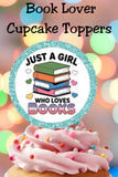Book Lover Cupcake Topper Printable