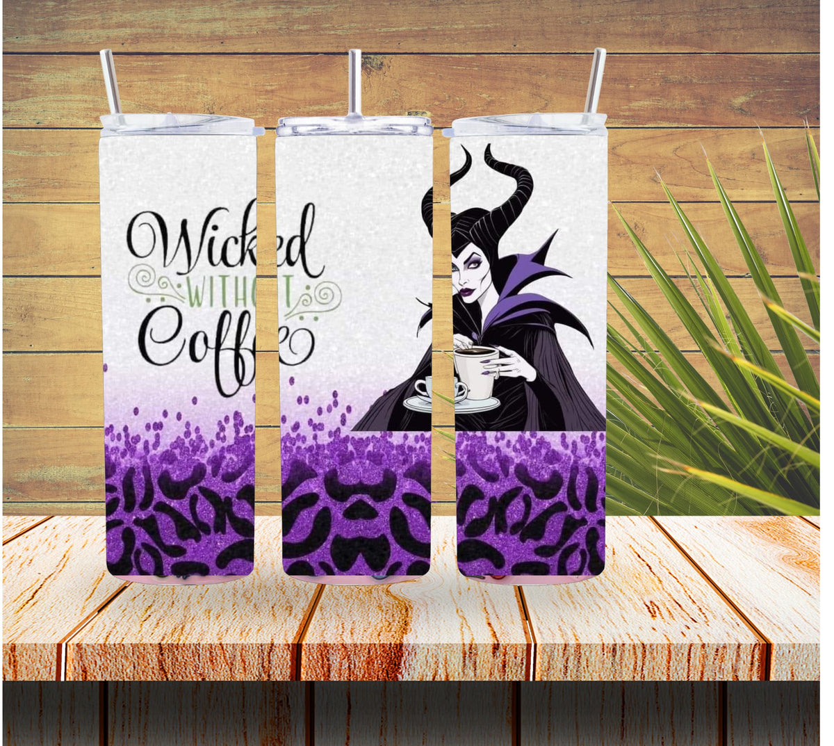 Wicked Without Coffee Maleficent 20 ounce Stainless Steel Tumbler   *614