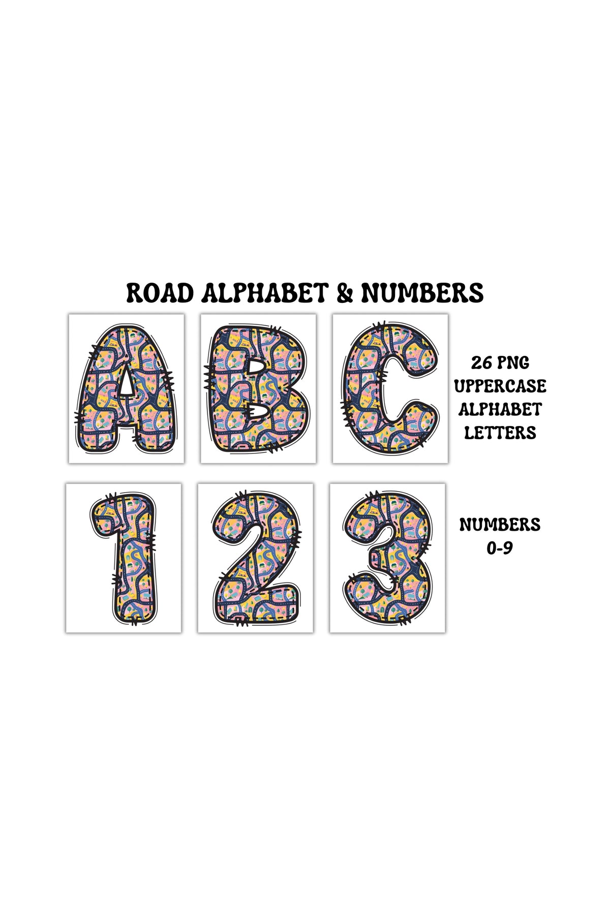 Cars Alphabet Clipart Set