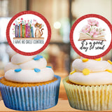 Book Cupcake Topper Printables