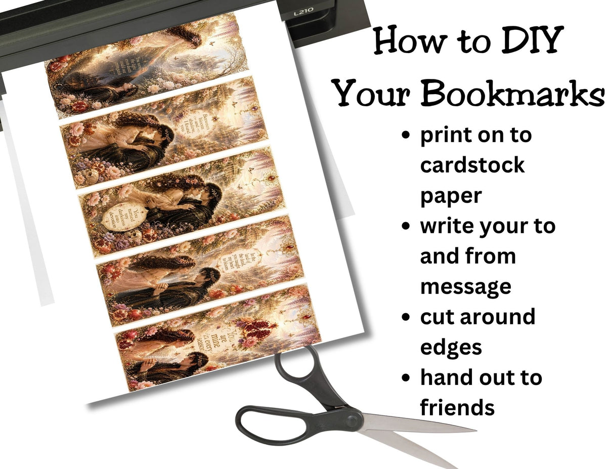 Hades and Persephone Printable Bookmark Set | Dark Romance Fantasy Bookmarks | Romantasy Reader Gift Digital Download