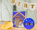 Nativity Pringles Can Label Printable – Christmas Party Favor