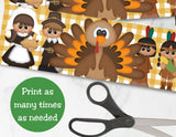 Pilgrim Thanksgiving Pringles Label Printable