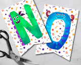 Monster Dots Halloween Party Pennant Banner Printable
