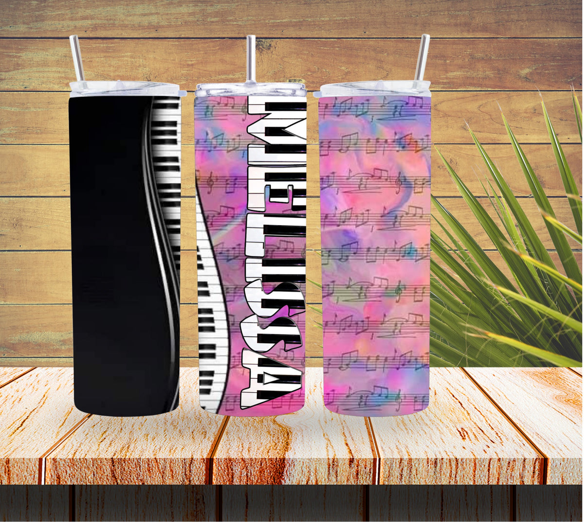 Piano Keys Personalized 20 ounce Stainless Steel Tumbler  *553