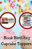 Book Lover Cupcake Topper Printable