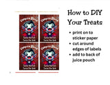 Vampire Blood Capri Sun Label Printable