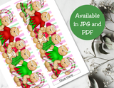 Gingerbread “Merry CHIP-MAS” Pringles Can Label Printable