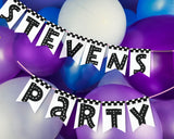 Racing Flag Pennant Banner Printable with Canva Template