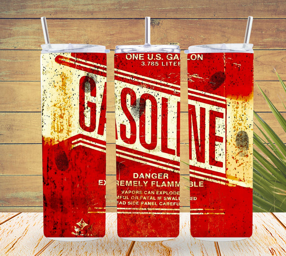 Retro Gasoline Tumbler  *693
