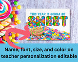 This Year is Gonna Be Sweet Back to School Candy Bag Topper Printable Canva Template