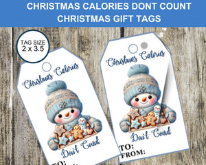 Gingerbread Man Sweet Christmas Gift Tags Printable