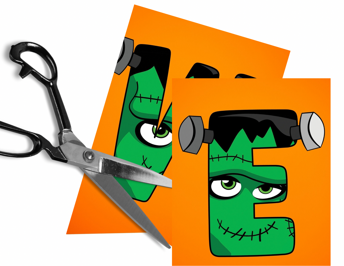 Frankenstein Monster Halloween Pennant Banner Printable