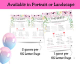 Celebration Game Package Who Knows Mom Trivia Printable Download Pink Floral Design Mother Day Entertainment Collection Fun Family Activity Perfect Party Gift Beautiful Watercolor Style Digital Format Instant Access Multiple Choice