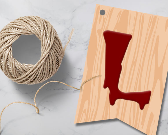 Bloody Wall Halloween Party Pennant Banner Printable