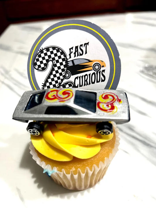 Two Fast 2nd Birthday Cupcake Toppers Printable