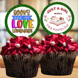 Book Lover Cupcake Topper Printable