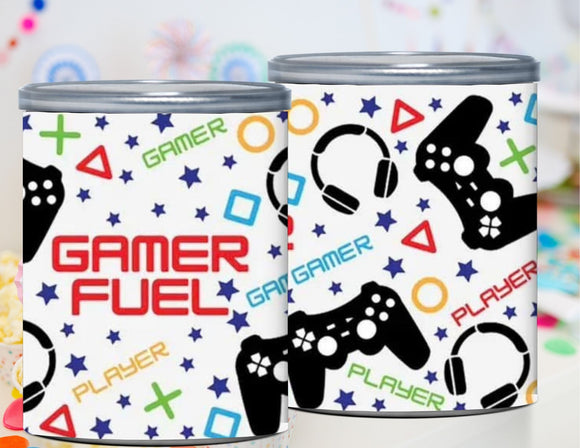 Gamer Fuel Pringles Labels – Printable Video Game Party Favors