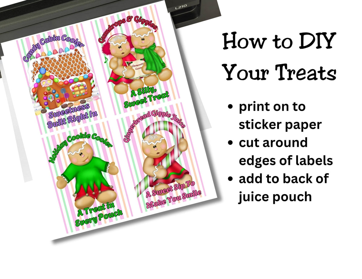 Sweet Gingerbread Capri Sun Label Printable