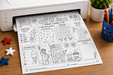 Patriotic 4th of July Activity Placemat Printable