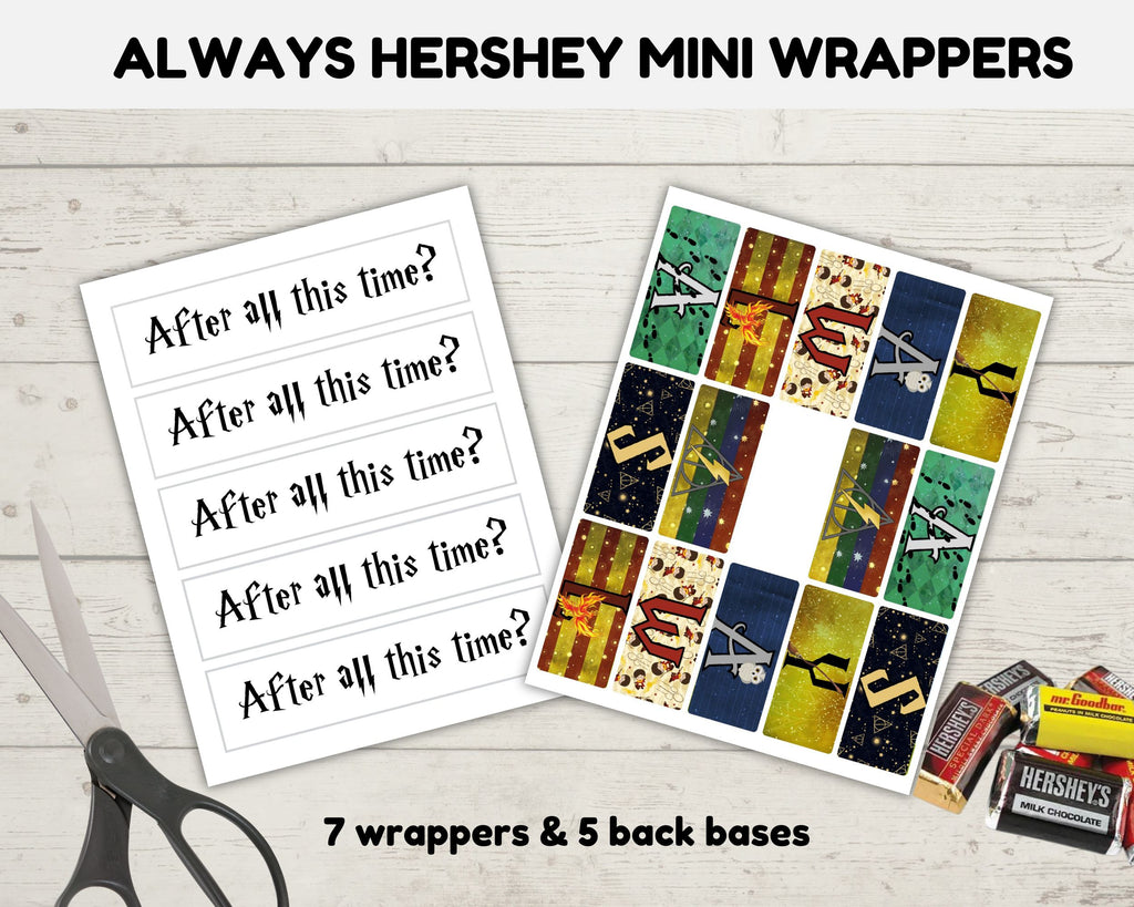 Always Hershey Mini Wrapper Printable – DIY Party Mom