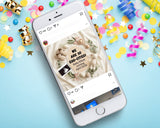 So Egg-Cited Easter Pregnancy Announcement Canva Template