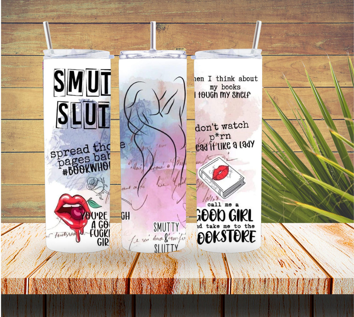 Smut Slut Silhouette Book 20 ounce Stainless Steel Tumbler  *244