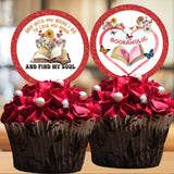 Book Cupcake Topper Printables