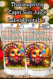 Gobble Gobble Punch Thanksgiving Capri Sun Label Printable