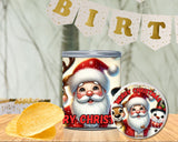 Santa Pringles Label Printables