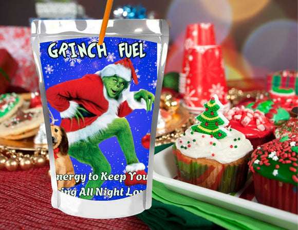Grinch Fuel Capri Sun Printable Drink Label