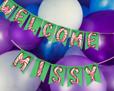 Candy Cane Pennant Banner Printable Canva Template Download