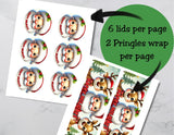 Santa Pringles Label Printables