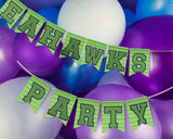 Lime Green and Blue Football Pennant Banner Printable