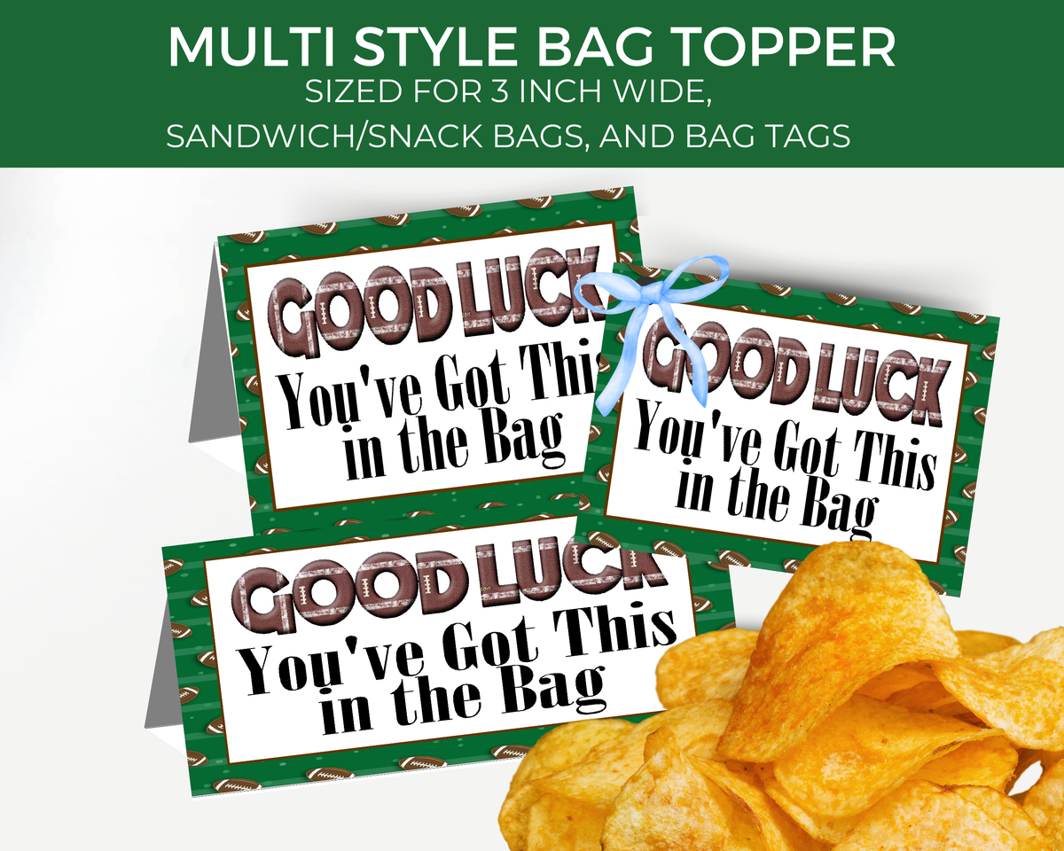 You Got This Football Bag Topper Printable