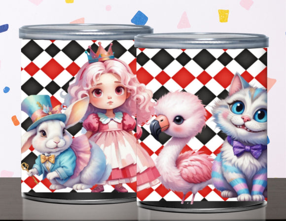 Alice in Wonderland Pringles Can Label Printable – Onederland Birthday Party Favor