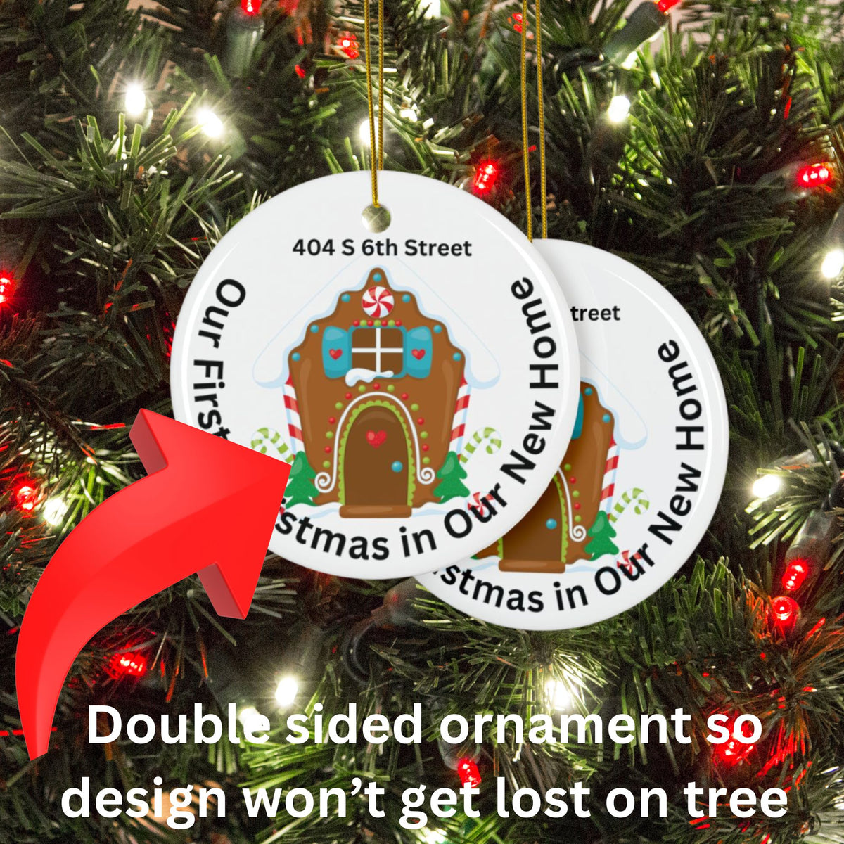 First Christmas in a New Home Custom Christmas Ornament