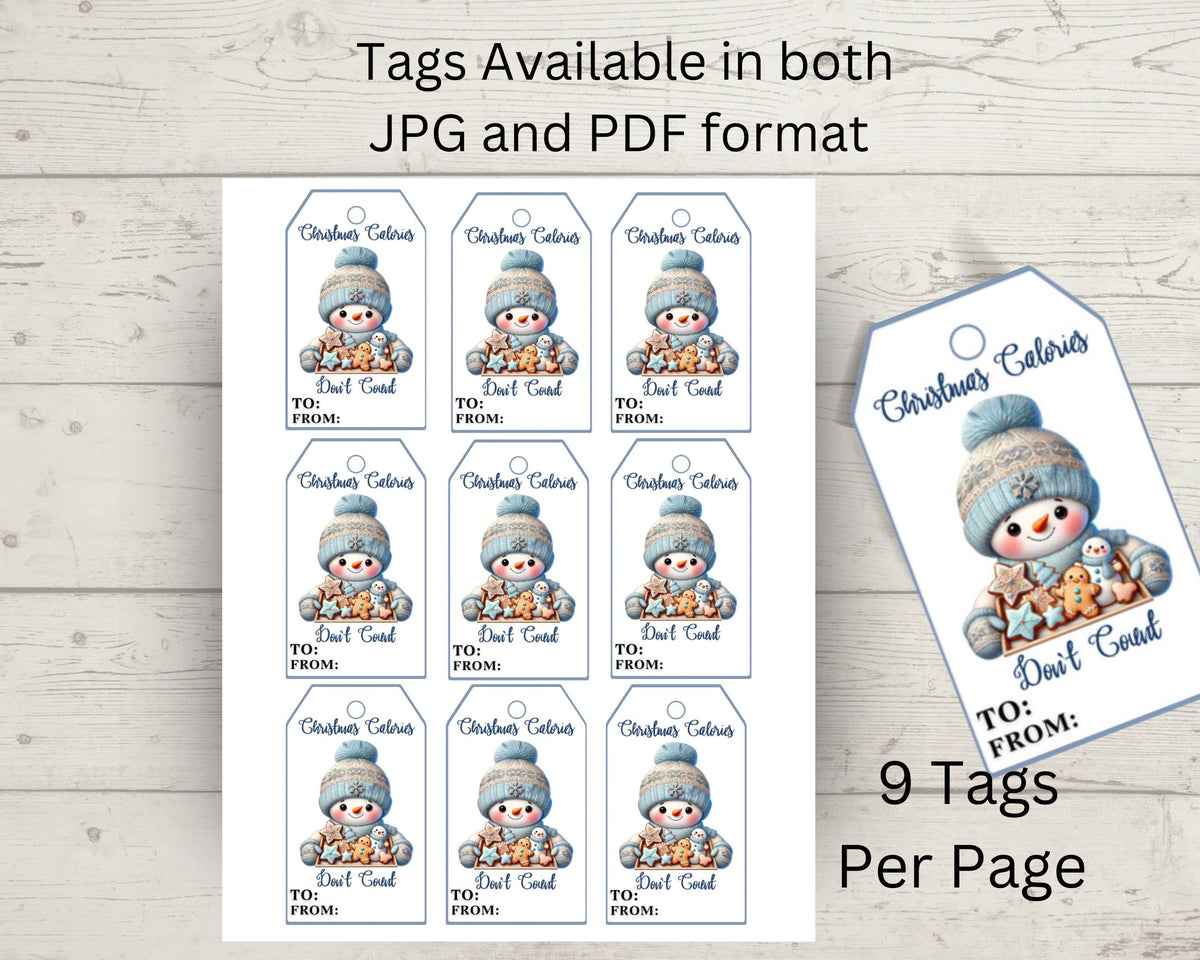 Gingerbread Man Sweet Christmas Gift Tags Printable