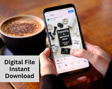 Gym Pregnancy Announcement Canva Template – Fitness Baby Reveal