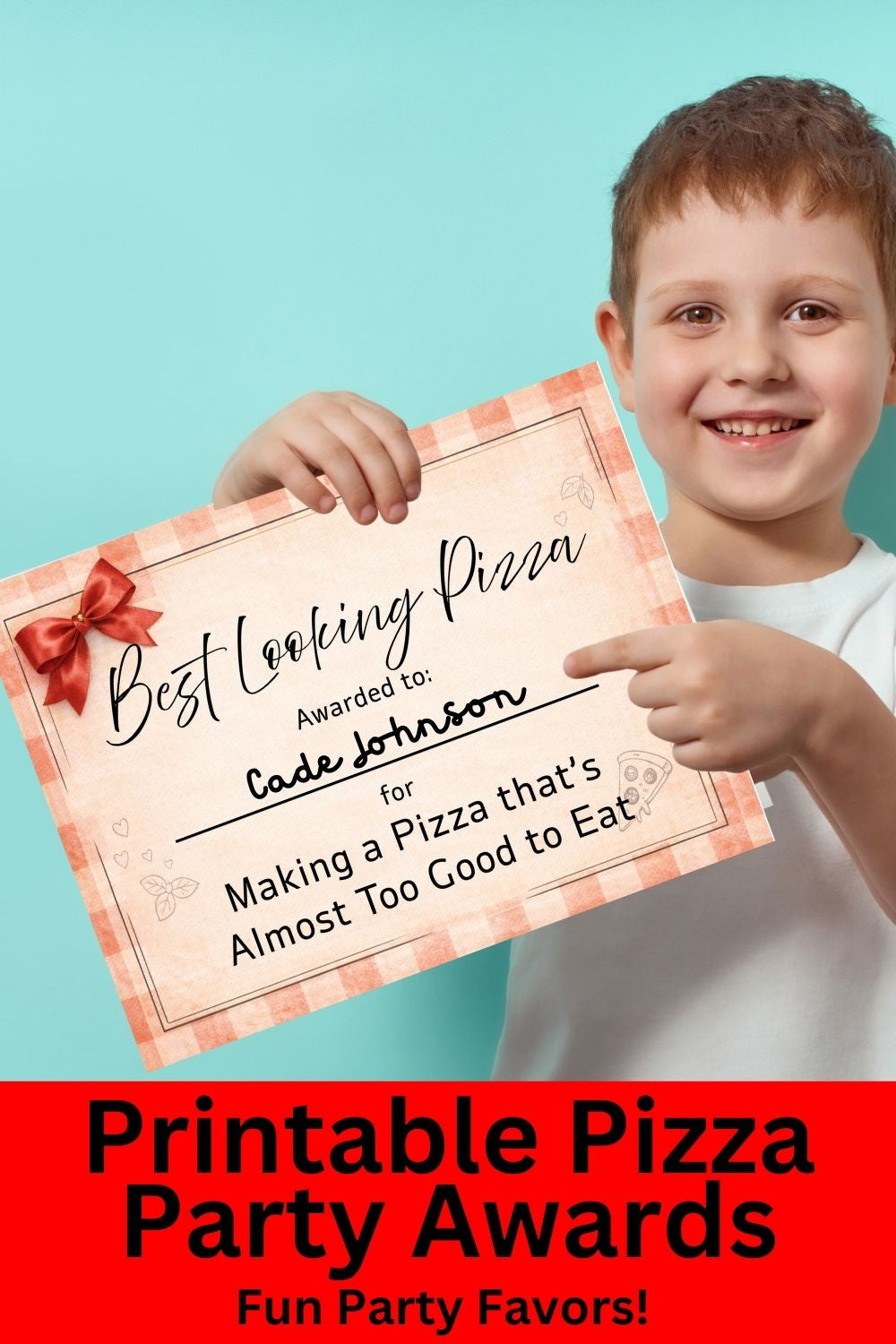 Hosting a pizza making party or family pizza night? These pizza party printable awards are a fun, easy way to end the party. Just print, fill in names, and hand out funny awards everyone will love.
