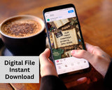 D&D Role Playing Game Pregnancy Reveal Canva Template