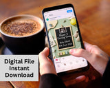 Pickleball Baby Announcement Canva Template