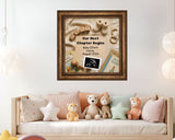 Our Next Chapter Book Themed Pregnancy Announcement Canva Template