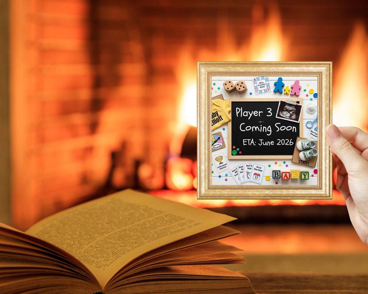 Board Game Baby Shower Pregnancy Announcement Canva Template