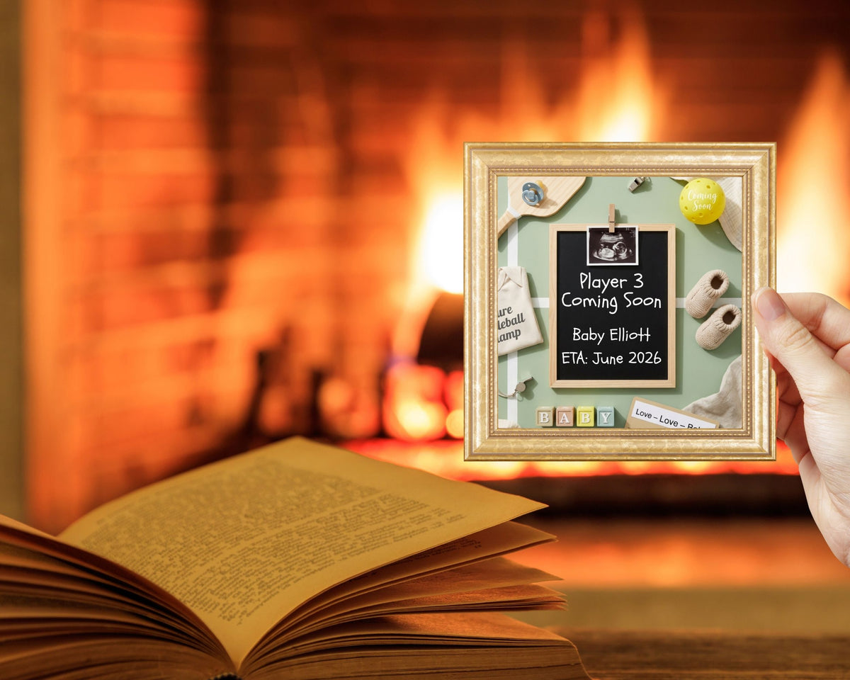 Pickleball Baby Announcement Canva Template